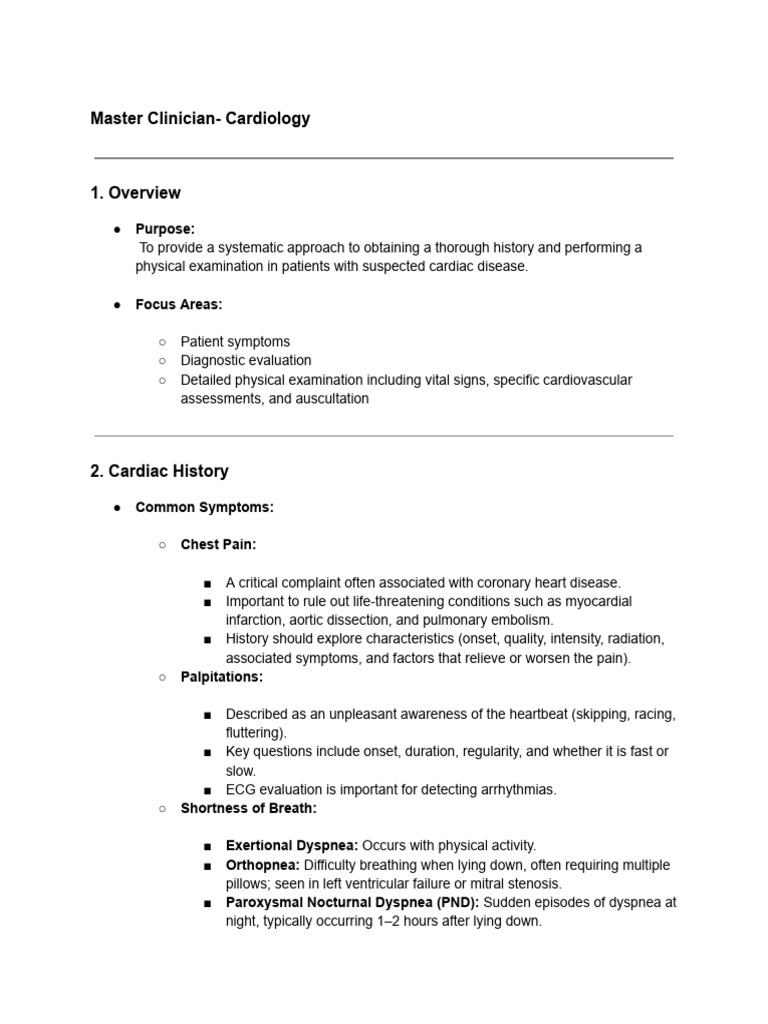 Comprehensive Cardiac Assessment Guide | PDF | Heart Valve | Heart