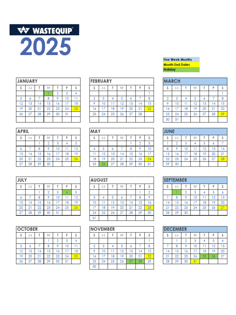 Calendar 2025 eom pdf