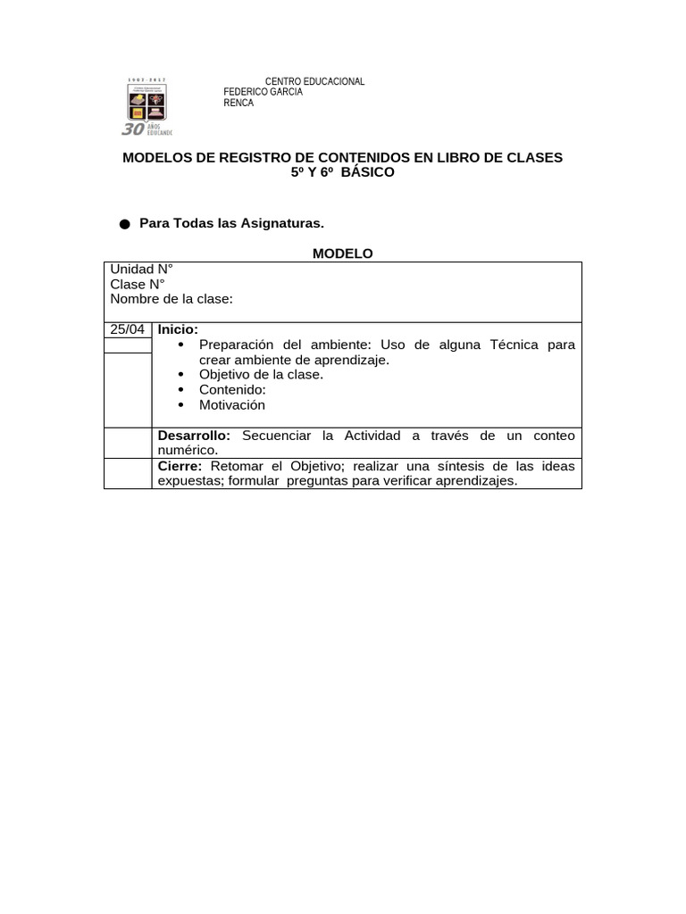 MODELO LECCIONARIO | PDF