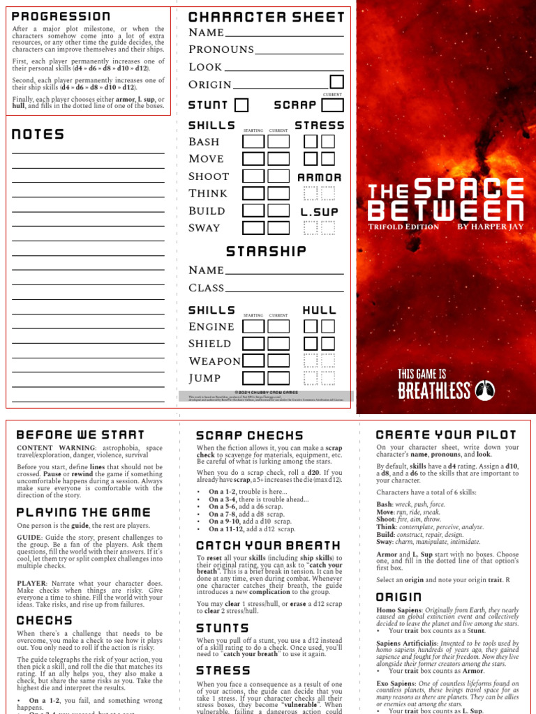 The Space Between Trifold Edition v1.01 PDF | PDF