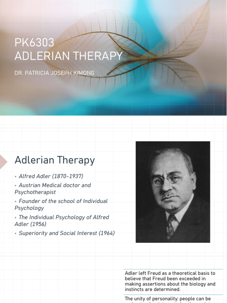 3 Adlerian Therapy | PDF | Psychotherapy | Cognitive Science