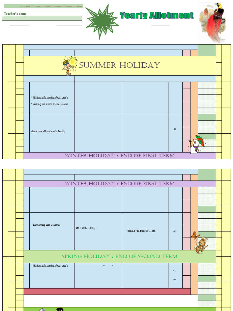 Annual English Curriculum Plan 2024-2025 | PDF | English Language | Plural