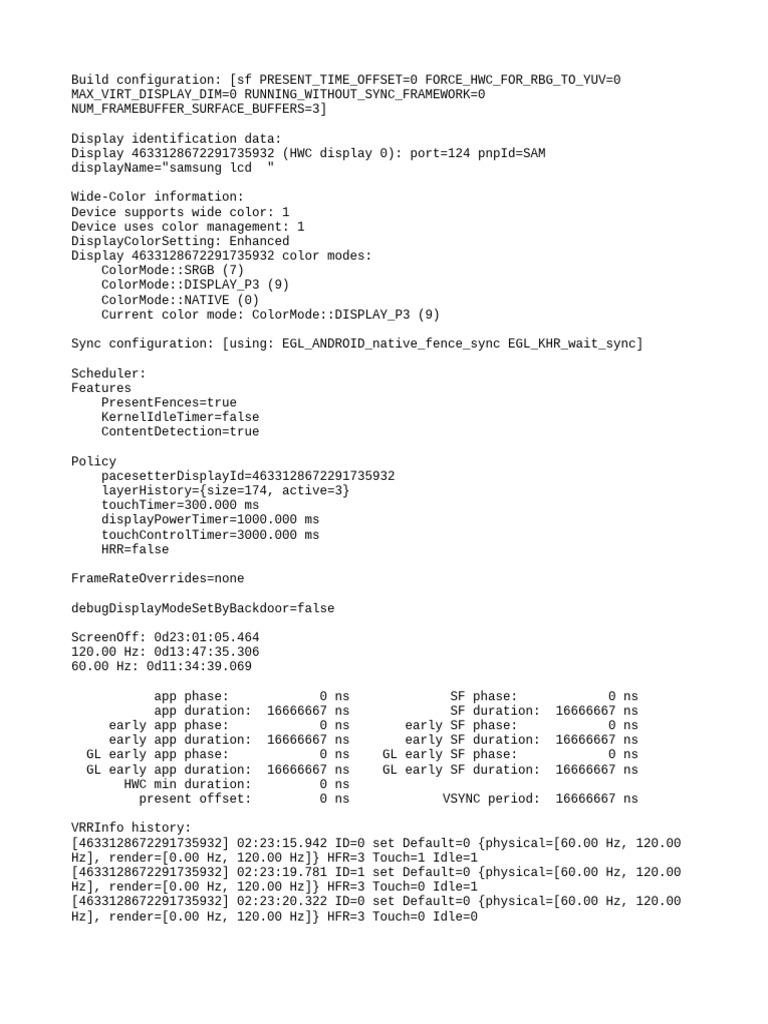 Display Configuration and Settings Report | PDF | Display Technology ...