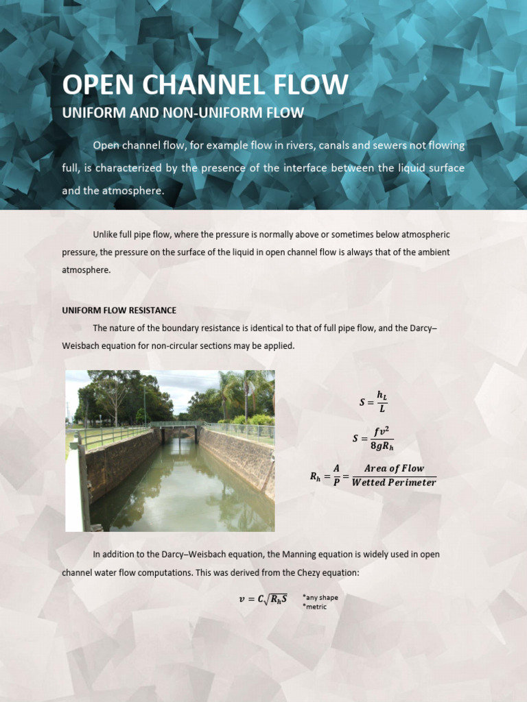 Open Channel Flow Analysis and Equations | PDF | Physical Phenomena ...
