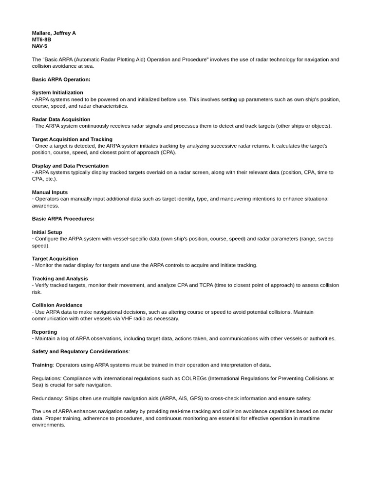 Document | PDF | Radar | Navigation