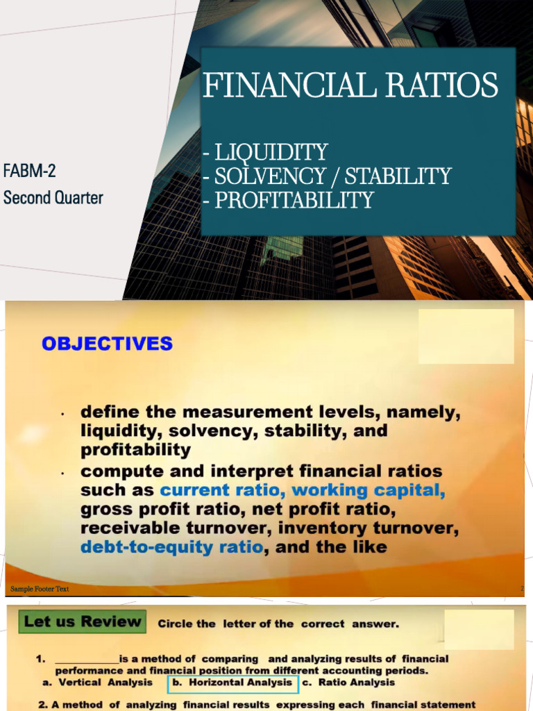 Q2 Financial Ratios Analysis | PDF