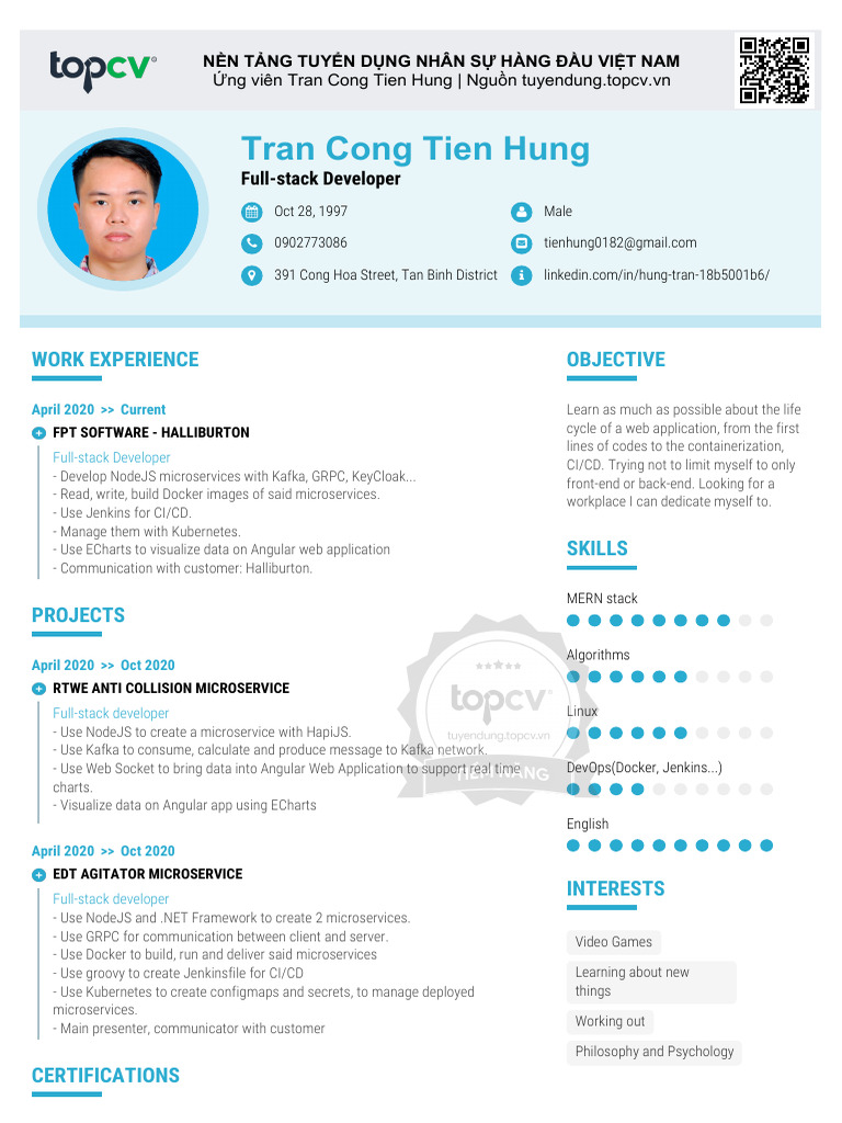 Full-stack Developer Resume Overview | PDF | Software | Computing