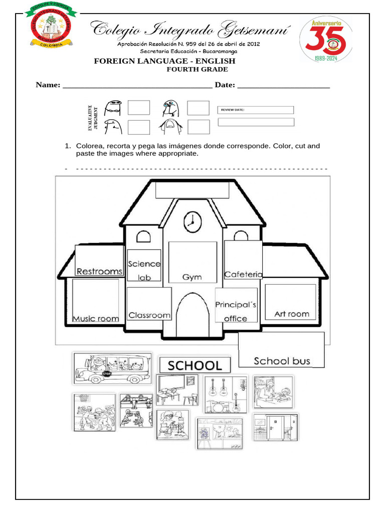 Actividades de Inglés para Cuarto Grado | PDF
