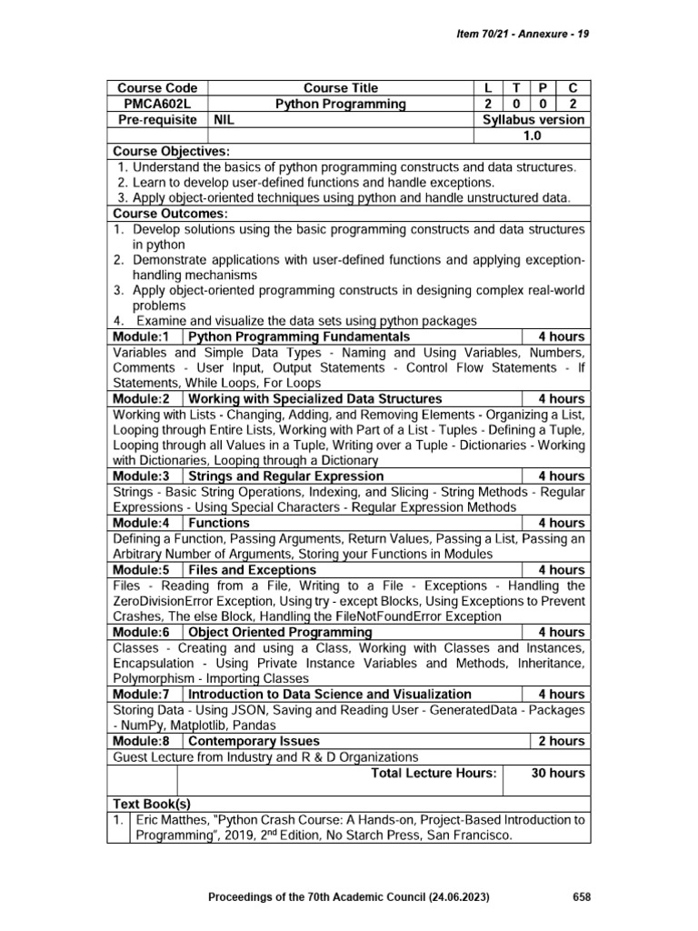Pmca602l Python-Programming TH 1.0 76 Pmca602l 70 Acp | PDF