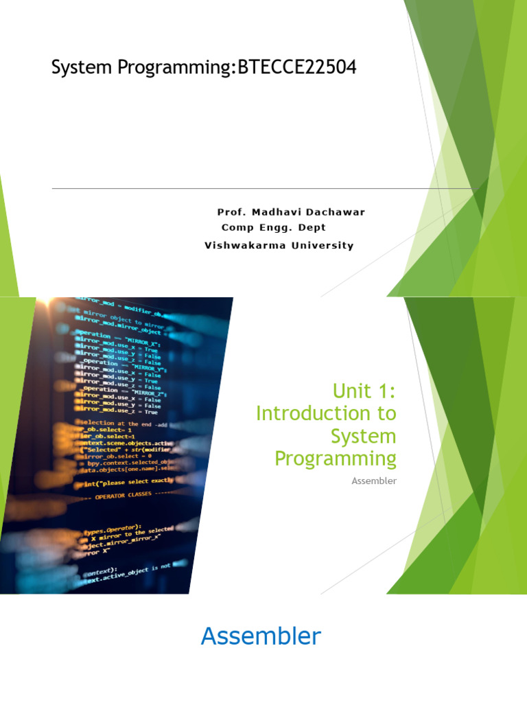 SP Unit1 Assembler MRD | PDF | Assembly Language | Computer Program