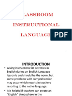 Wk4 Classroom Instructional Language