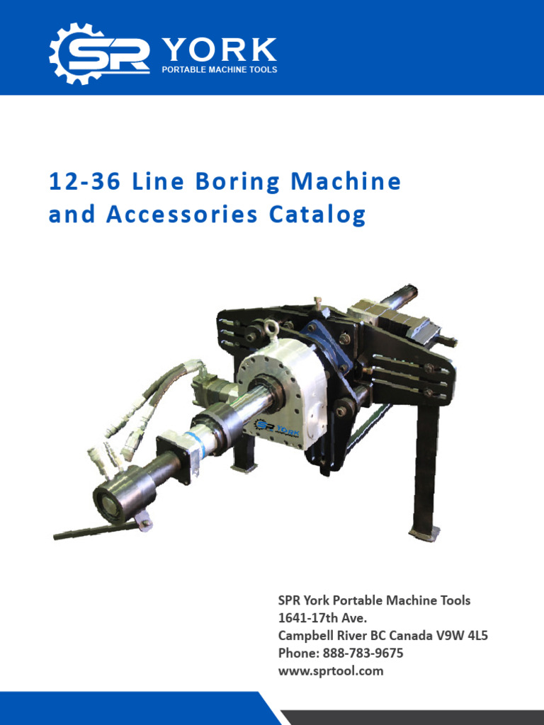 12-36 Line Boring Machine Catalog | PDF | Screw | Bearing (Mechanical)