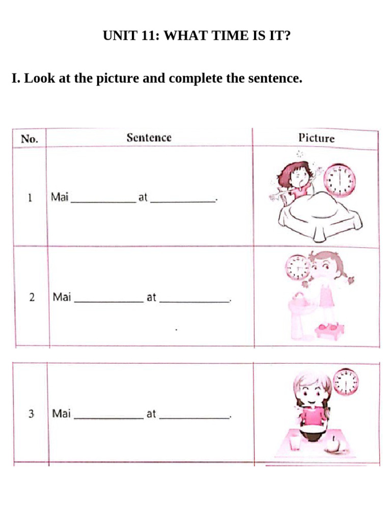 Exercises on Telling Time in English | PDF