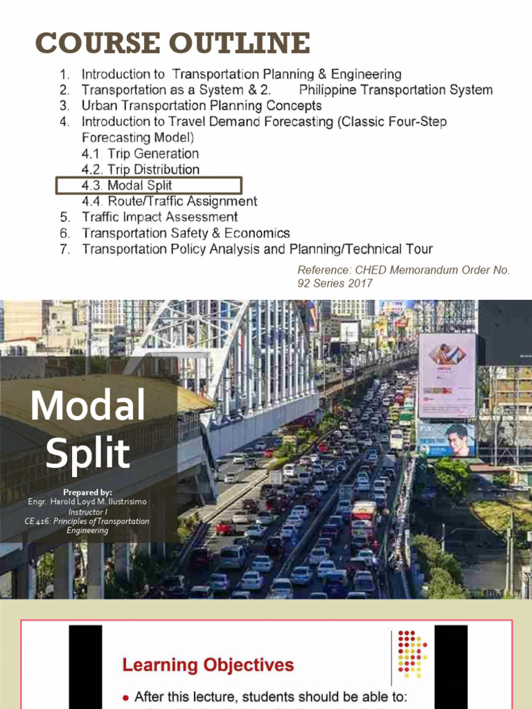 Lesson 4.3 Modal Split Compresed | PDF | Economies