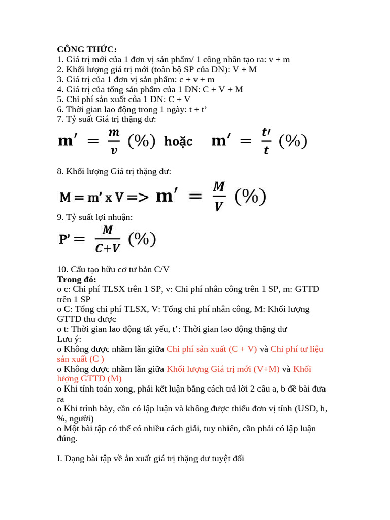 Công TH C | PDF
