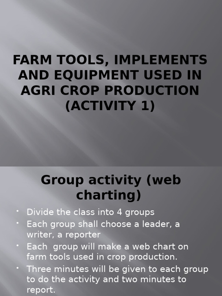 Essential Farm Tools for Crop Production | PDF