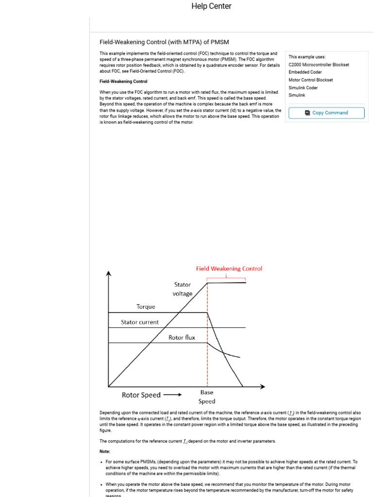Field-Weakening Control (With MTPA) of PMSM | PDF | Electric Motor ...
