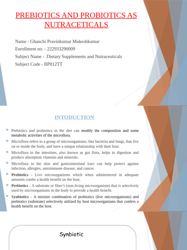 Prebiotics and Probiotics Overview | PDF | Probiotic | Lactobacillus