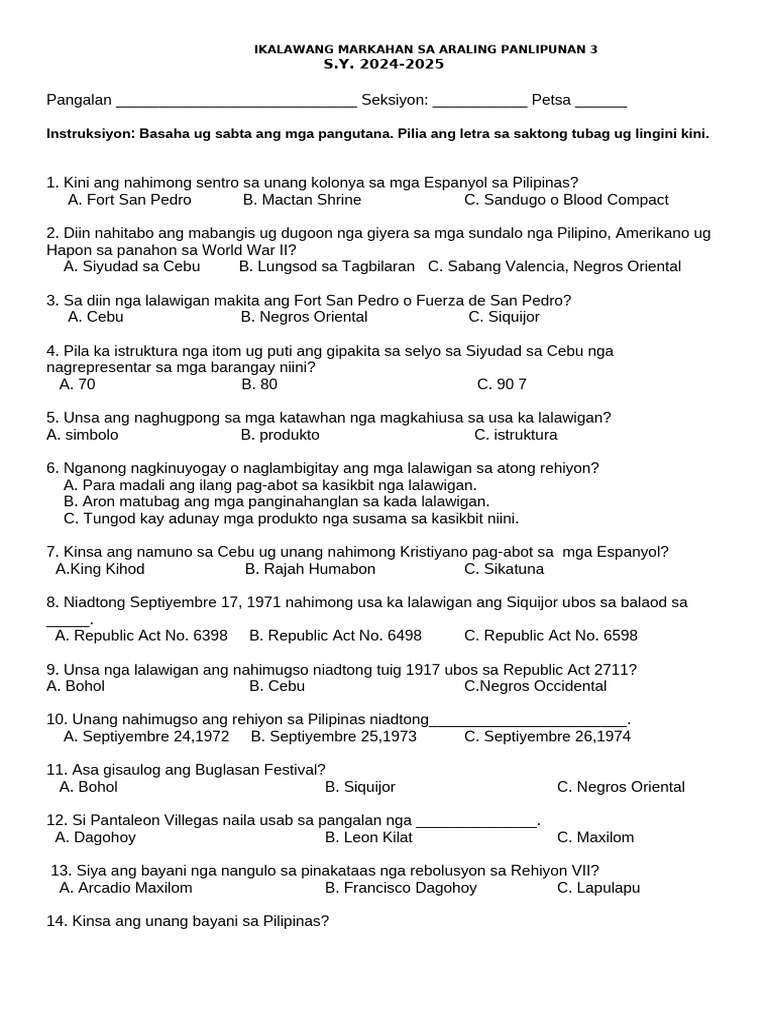 AP3-2022-2ndQ - Periodical Test | PDF