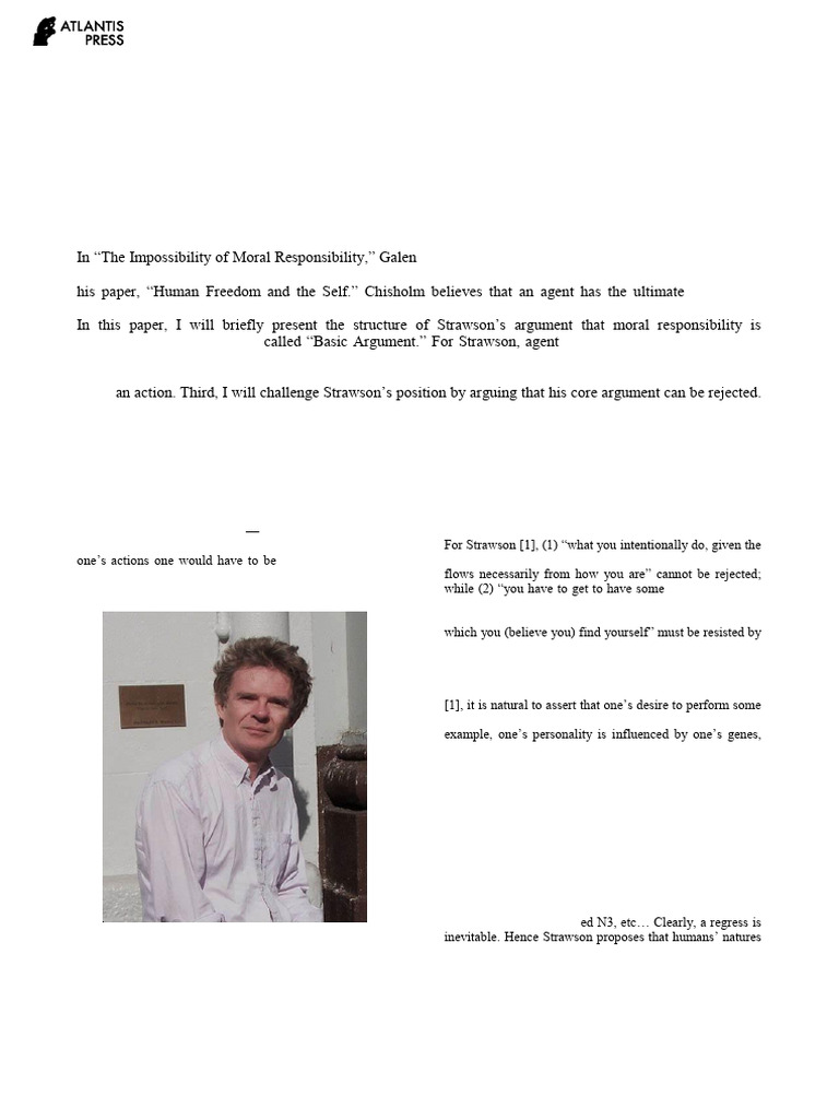 The Possibility of Moral Responsibility | PDF | Free Will | Determinism