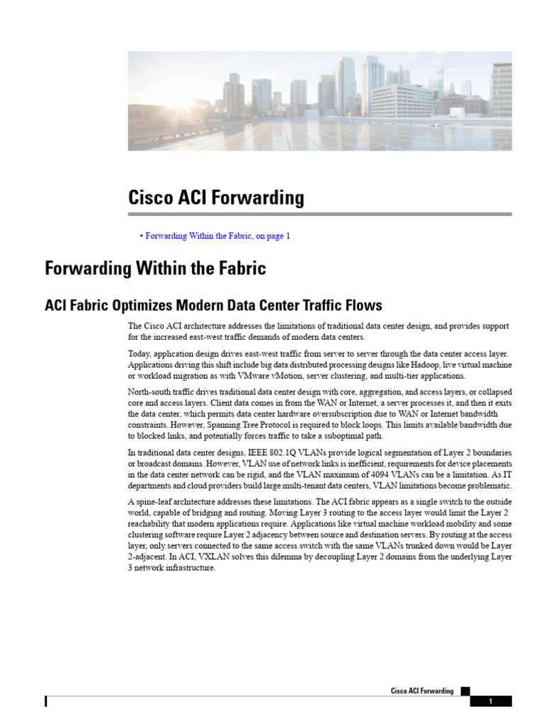 Cisco ACI Fabric Forwarding Explained | PDF | Computer Network ...