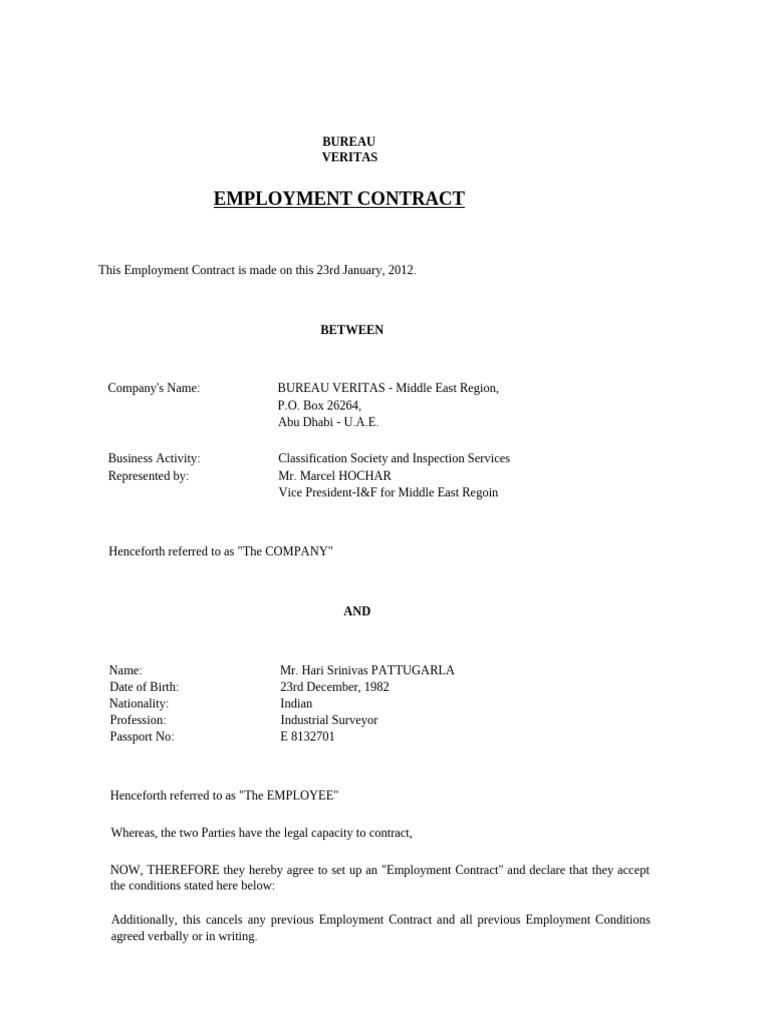 Kuwait Employment Contract Overview | PDF | Employment | Business