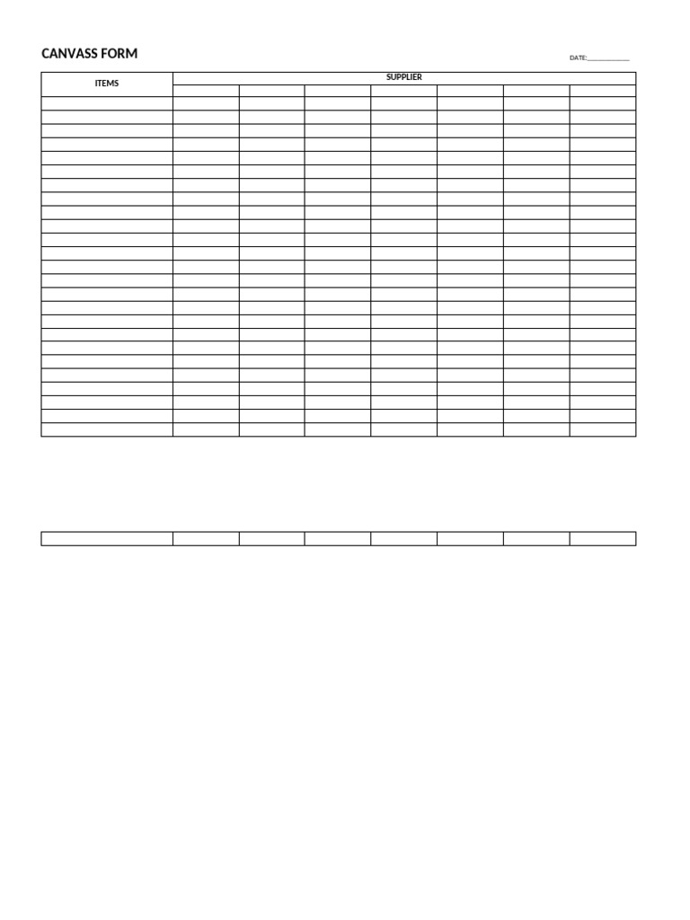 CANVASS FORM | PDF