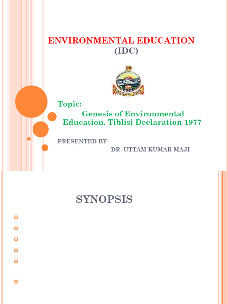 Genesis of Environmental Education | PDF | Natural Environment ...