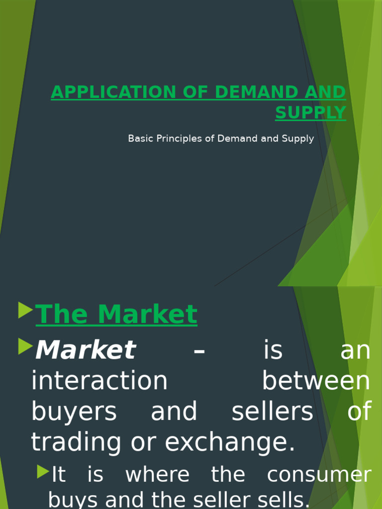 Application of Demand and Supply 1 1 | PDF | Supply (Economics) | Demand