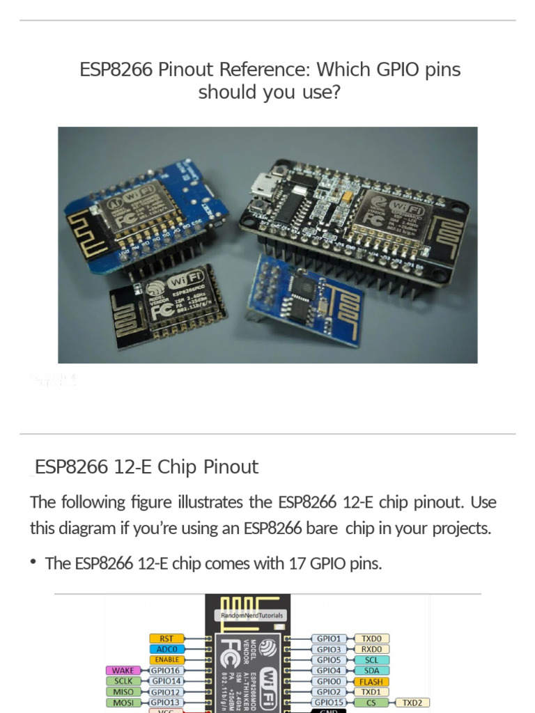 ESP8266 Pinout Reference_ Which GPIO Pins Should You Use | PDF ...