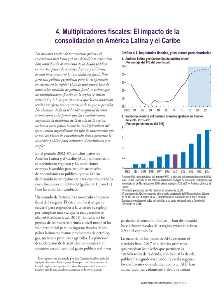 Impacto de la Consolidación Fiscal en ALC | PDF | La política fiscal ...