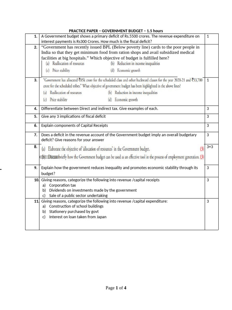 Govt Budget - and - Money and Banking | PDF | Government Budget Balance ...