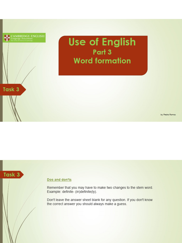 English Word Formation Exercises Guide | PDF | Verb | Garlic