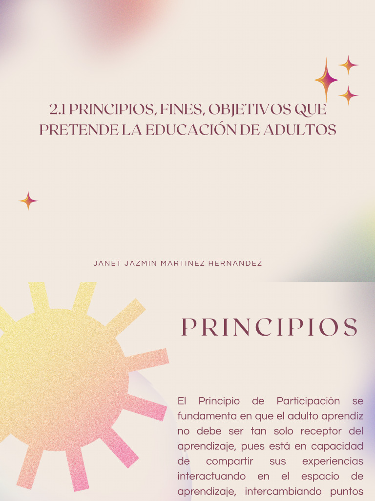 2.1 Principios, Fines, Objetivos Que Pretende La Educación | PDF