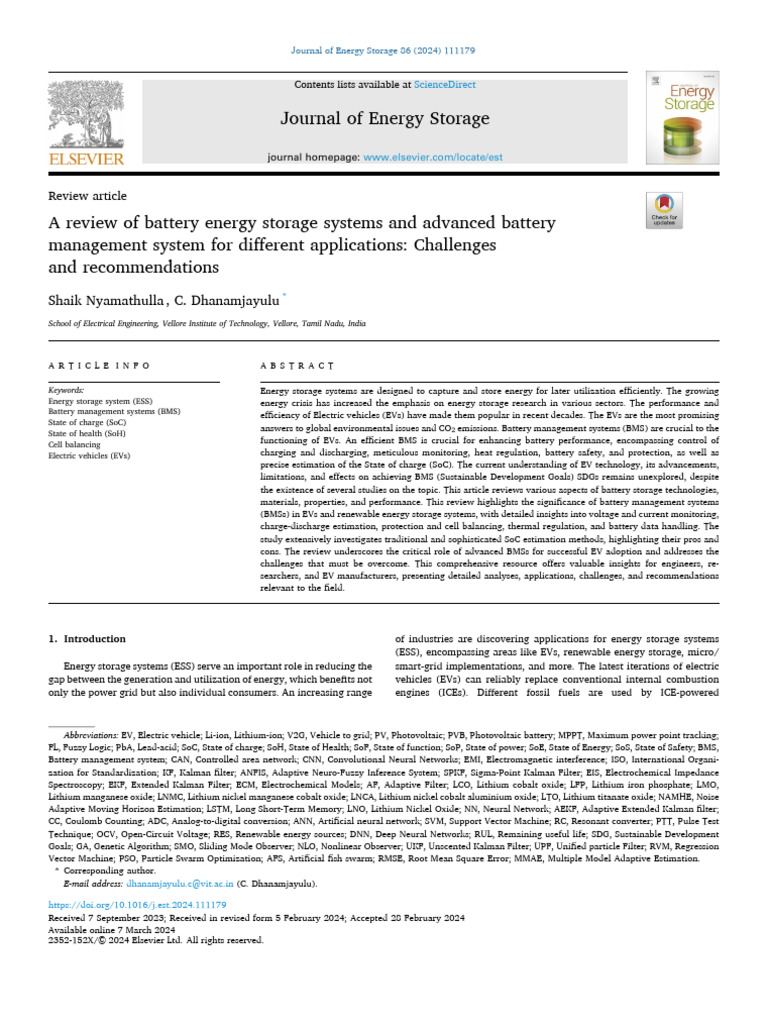 Battery Management Systems in EVs Review | PDF | Lithium Ion Battery ...