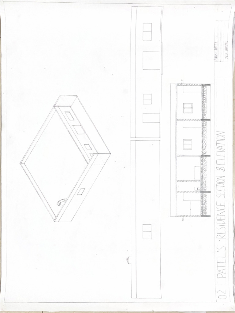 Elevation and Section of House | PDF