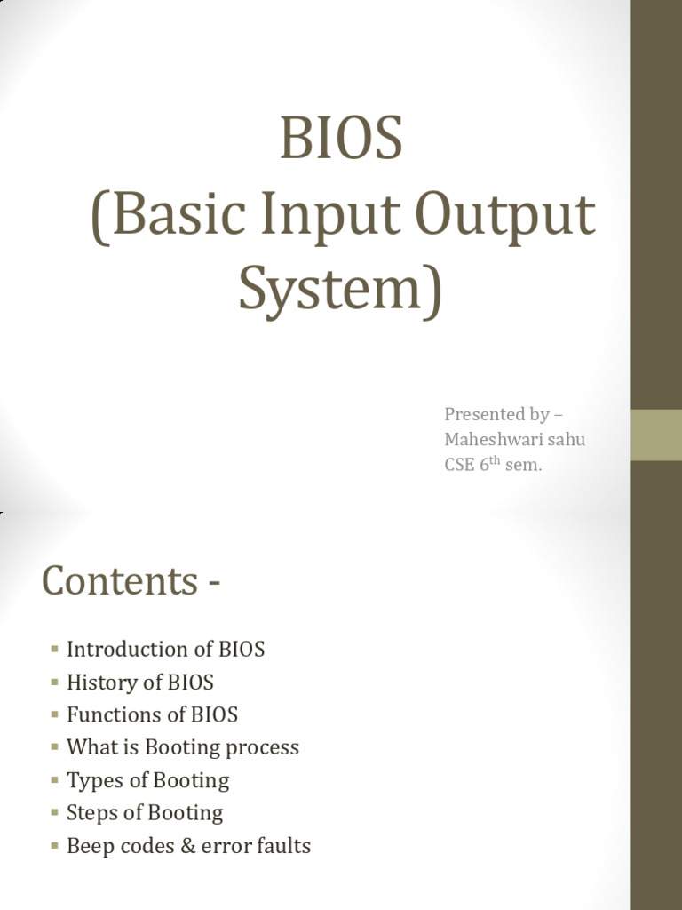 BIOS | PDF | Bios | Booting