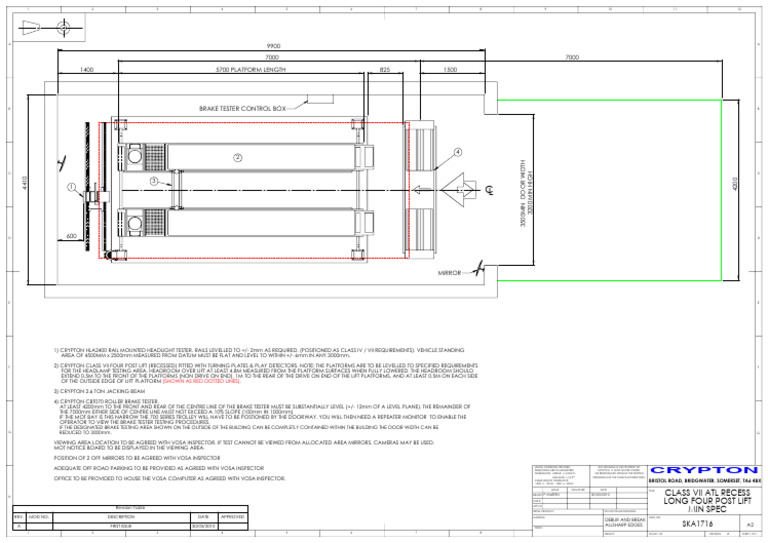 Class VII MOT Bay Specifications | PDF | Vehicle Technology ...