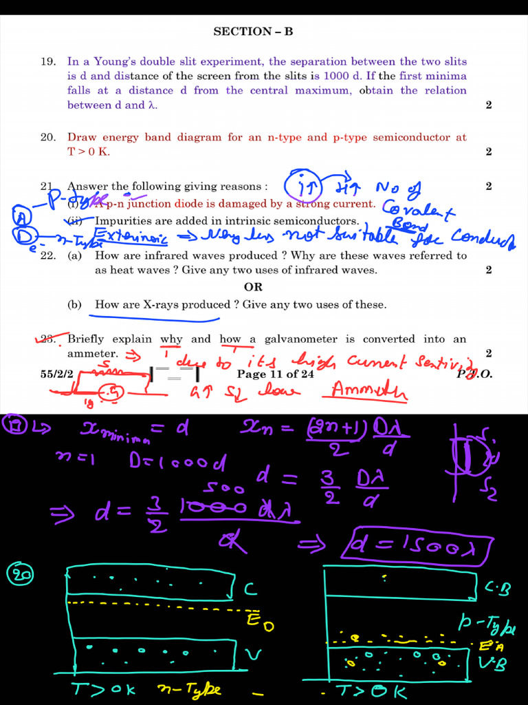 Most Important Questions Physics Paper Section B | PDF