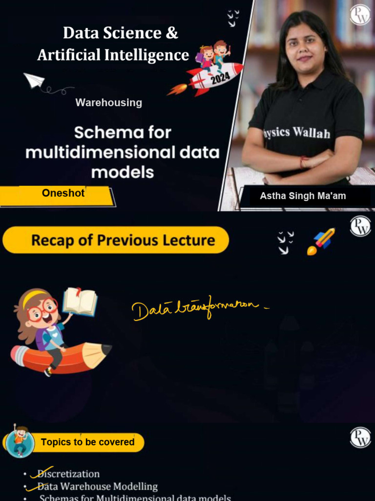 Schema For Multidimensional Data Models - Class Notes | PDF