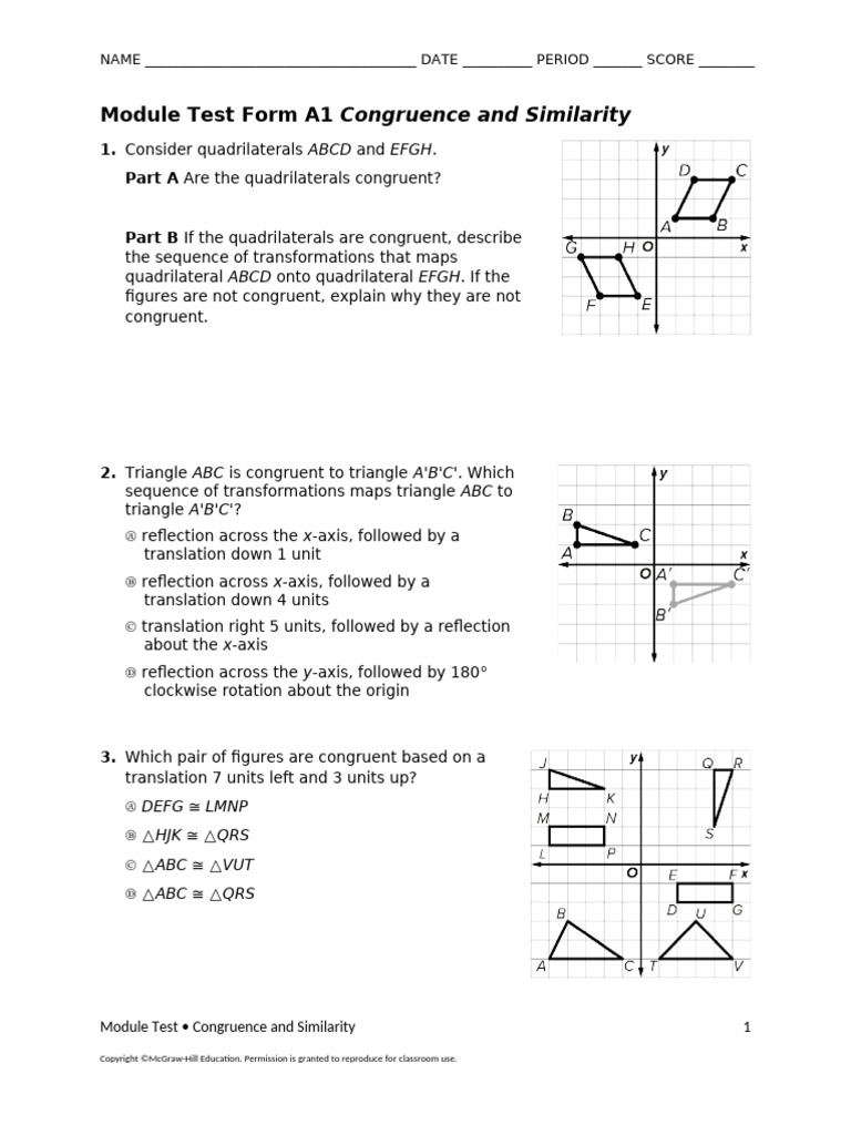 NA Course+3 Module+9 Test+A1 SE | PDF | Cartesian Coordinate System ...