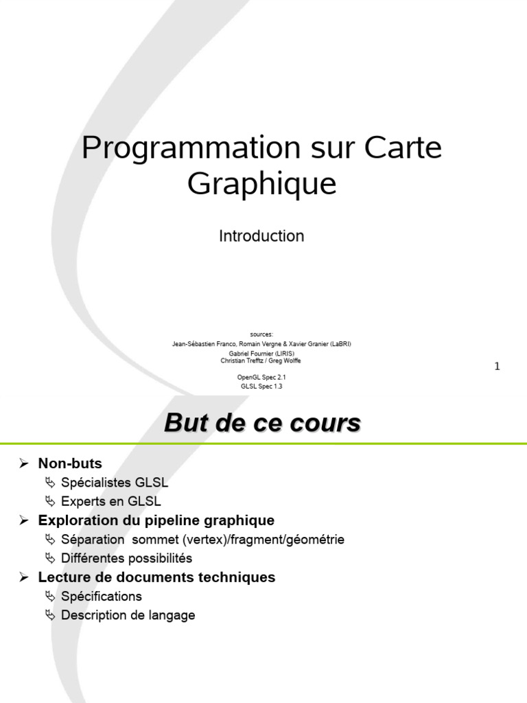 Programmation Graphique avec OpenGL | PDF | Shader | Processeur graphique