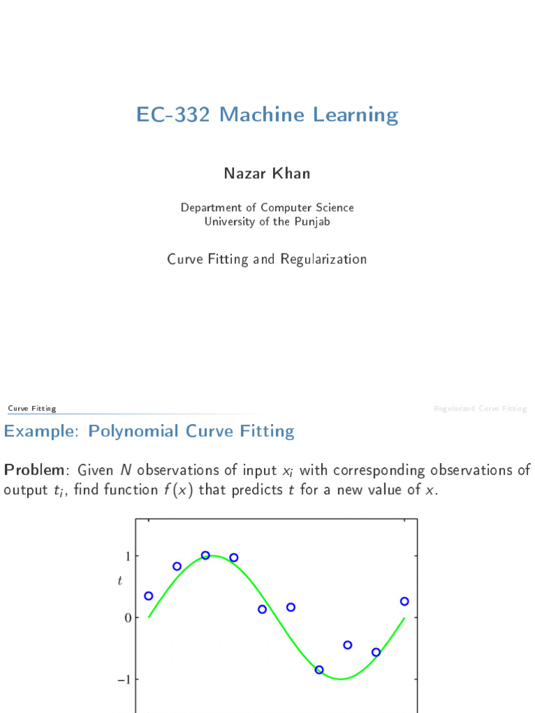 Curve Fitting in Machine Learning | PDF | Machine Learning | Root Mean ...
