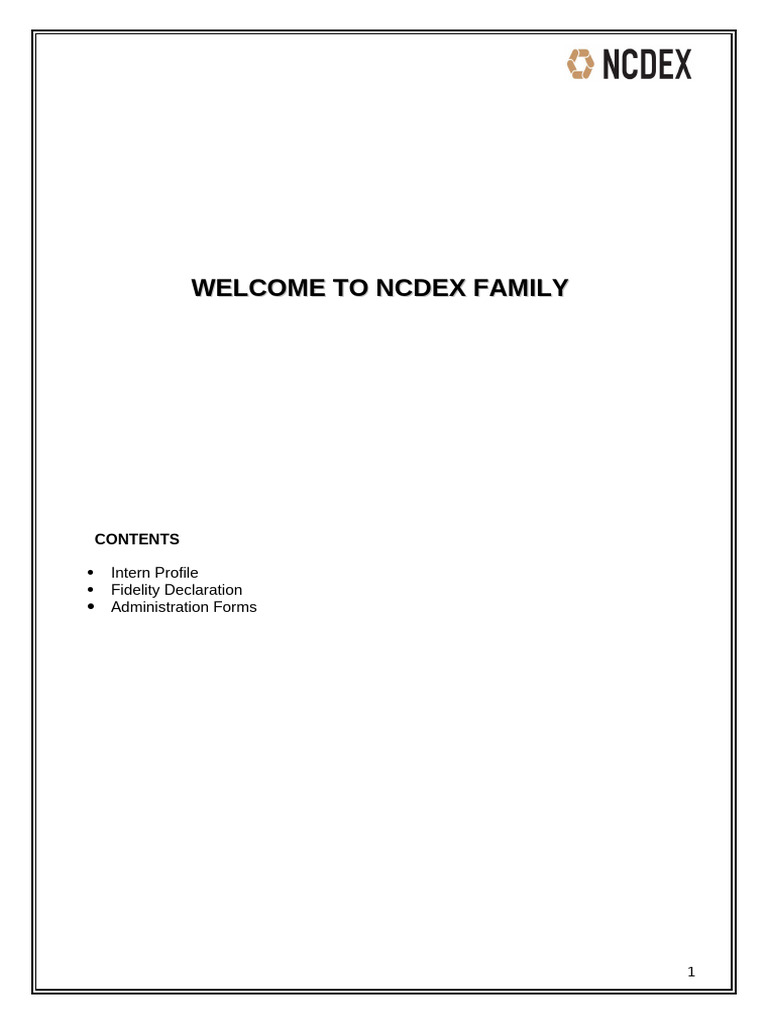 Revised Welcome Form - Final - W.E.F 16th Jan, 2024 - Intern | PDF