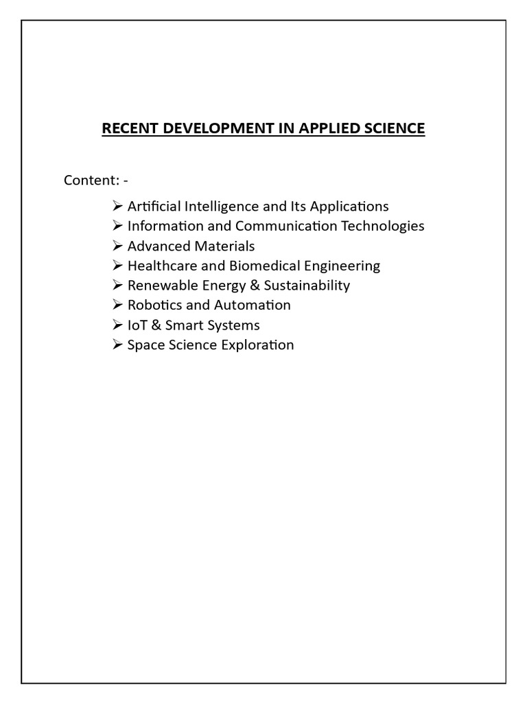 Advances in Applied Science and AI | PDF | Energy Development ...
