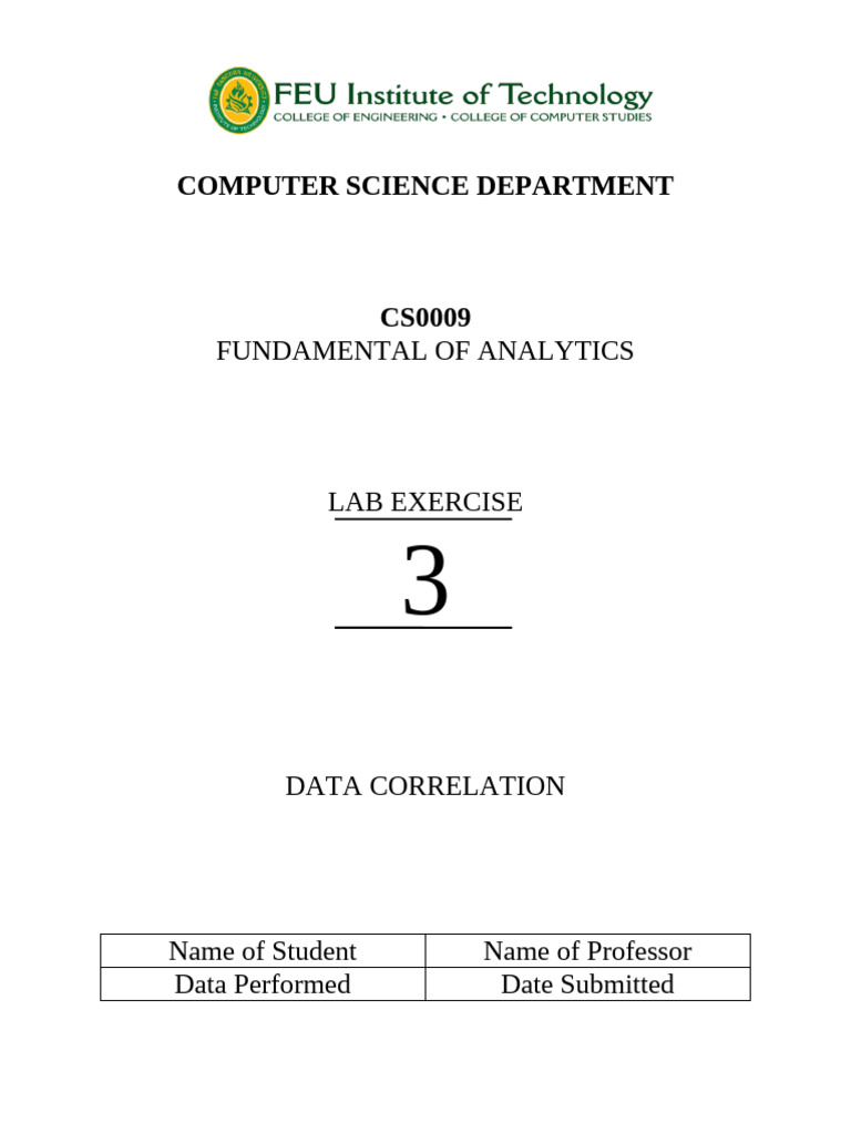 Lab Exercise 3 | PDF | Multivariate Statistics | Statistical Analysis
