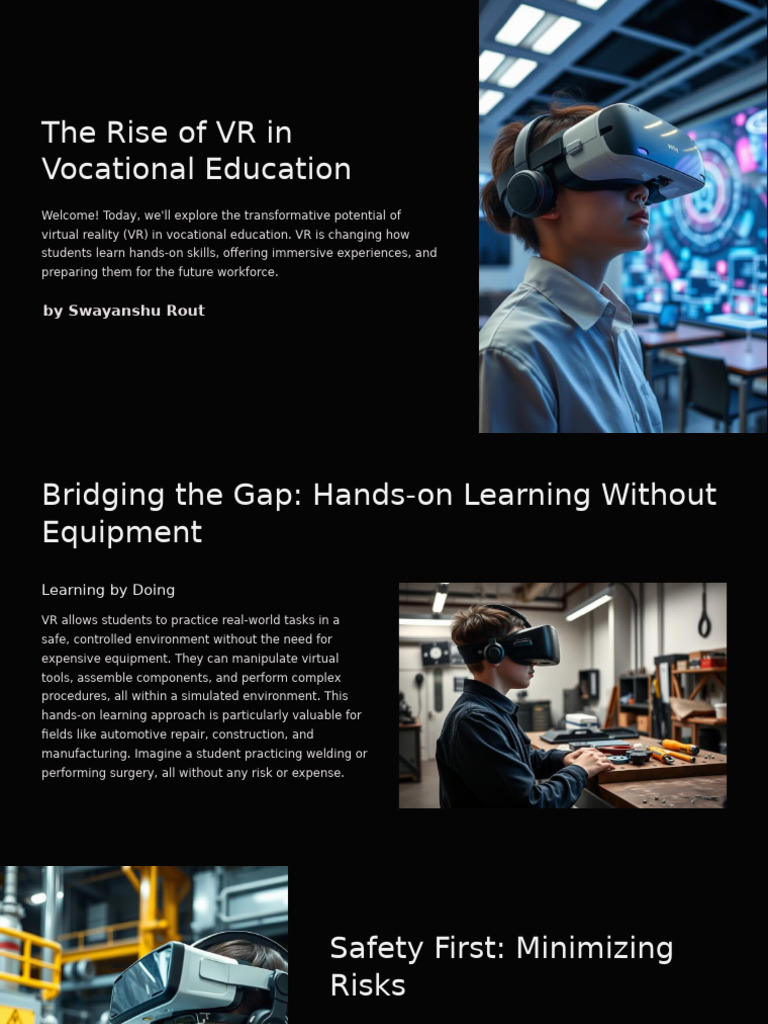 VR's Impact on Vocational Education | PDF | Virtual Reality | Simulation
