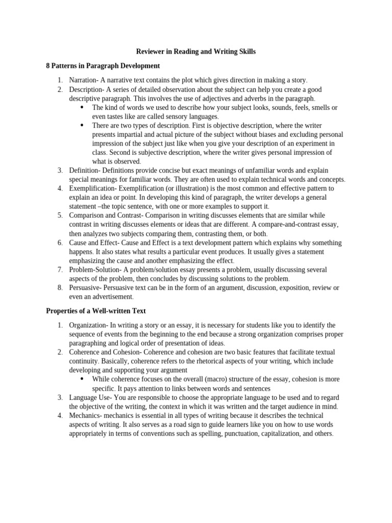 Grade 11 Reading & Writing Reviewer | PDF | Argument | Essays