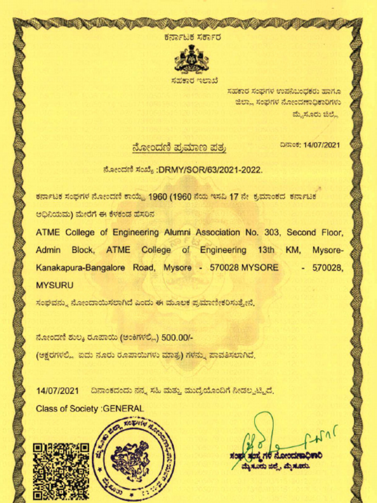 ATME College Alumni Association Rules | PDF | Government