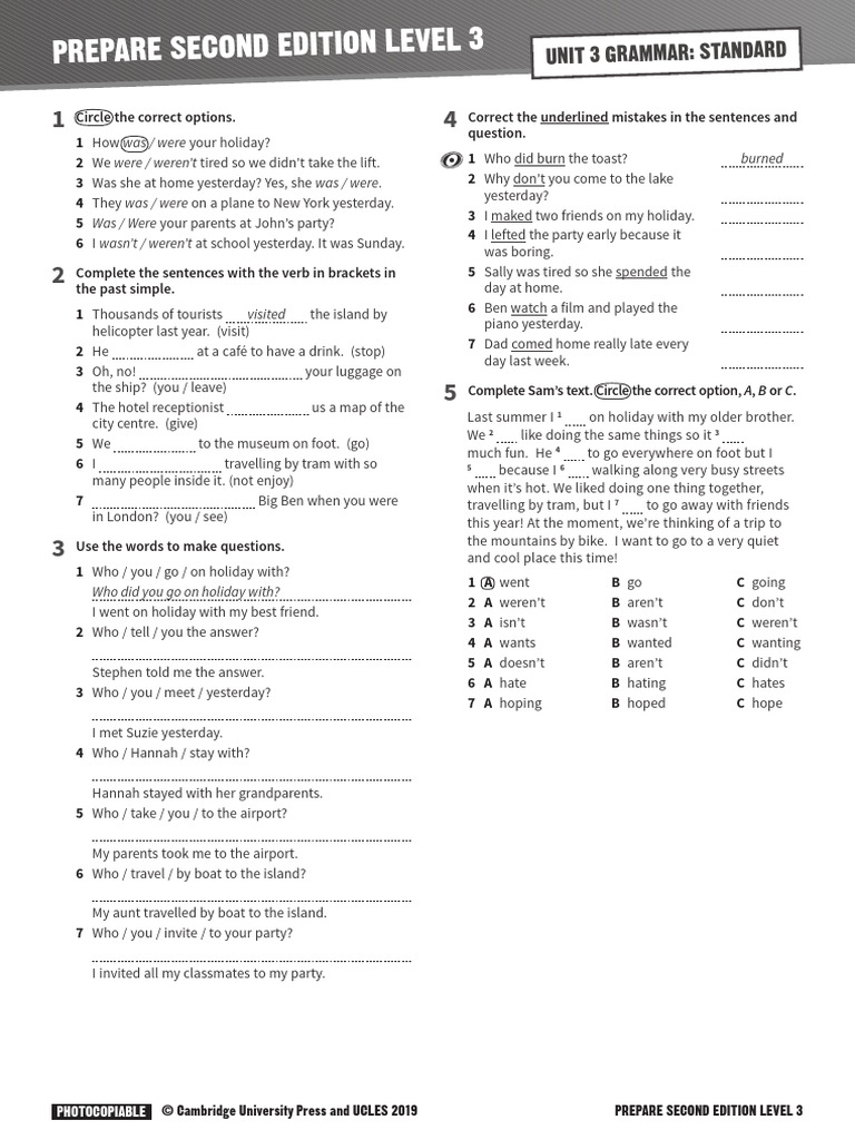 Prepare 3 Grammar Standard Unit 03 Pdf